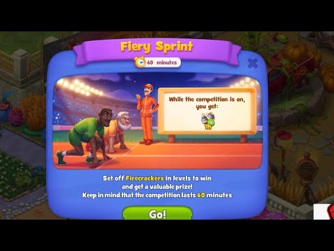 Fiery Sprint Gardenscapes hard level 5317