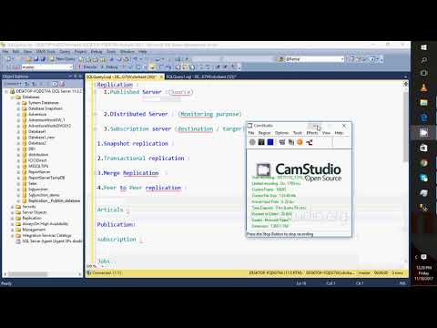 Type of replication and how to Implement  snapshot replication in Sql server