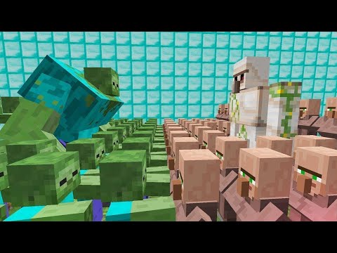 1$ ZOMBİ ORDU VS 1000$ GOLEM KÖYLÜ ORDU! 😱 - Minecraft