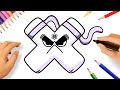 HOW TO DRAW ALPHABET LORE X