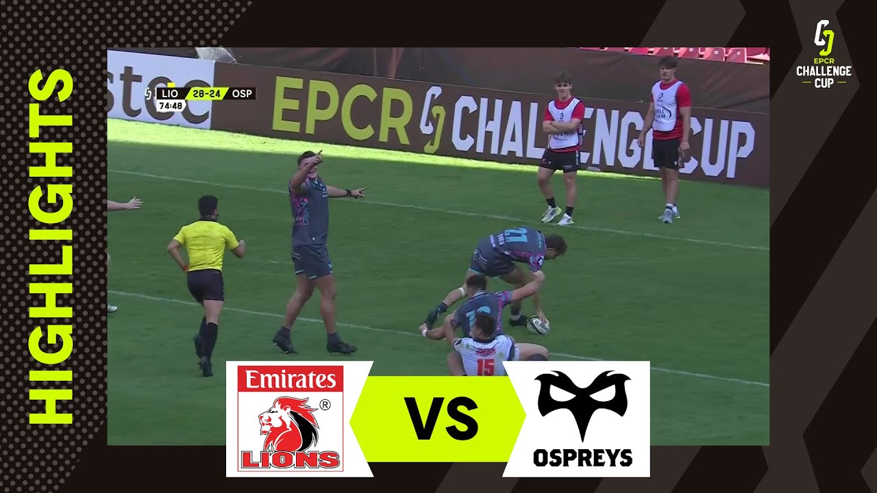 Instant Highlights - Emirates Lions v Ospreys Round 4  |  EPCR Challenge Cup 2023/24