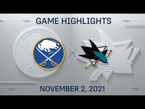 NHL Highlights | Sabres vs. Sharks - Nov. 2, 2021