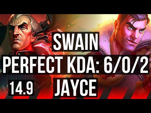 SWAIN vs JAYCE (TOP) | 6/0/2, 1600+ games, Rank 10 Swain, Dominating | KR Grandmaster | 14.9