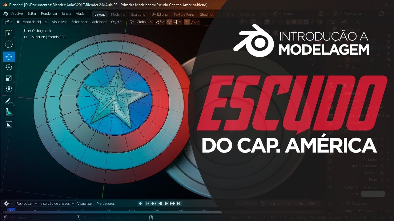 Tutorial Blender 2.8 - Aula 02 - Introdução a Modelagem