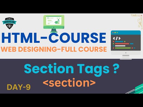 HTML Section Tags Your Key to Organized and Structured Content |Learn HTML From Zero