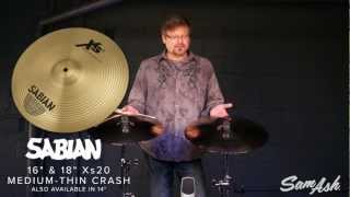Video thumbnail for Sabian Xs20 14" Medium-Thin Crash Cymbal | Quicklook by Sam Ash Direct