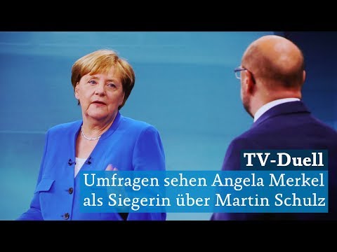TV-Duell Angela Merkel gegen Martin Schulz: Bundeskanzlerin als Siegerin laut Umfrage