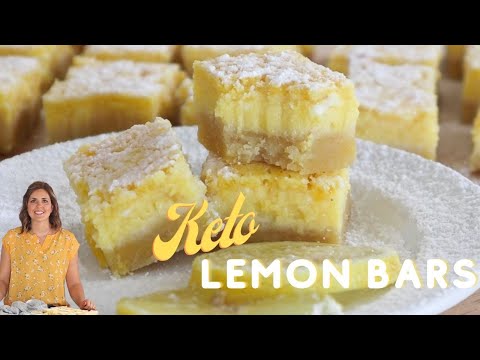 Sugar Free Keto Lemon Bars With A Shortbread Crust