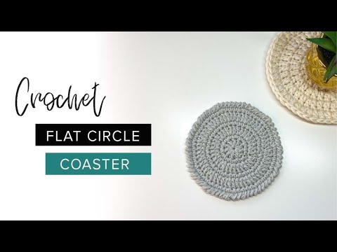 How to Crochet a Flat Circle Coaster | Style TWO | Easy Tutorial | Crochet and Tea