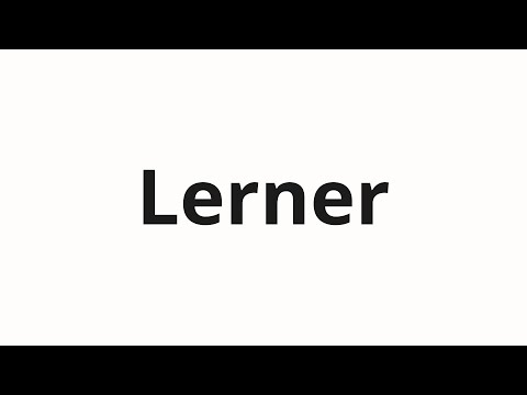How to pronounce Lerner