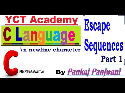 C Programming In Hindi | Escape Sequences Part 1