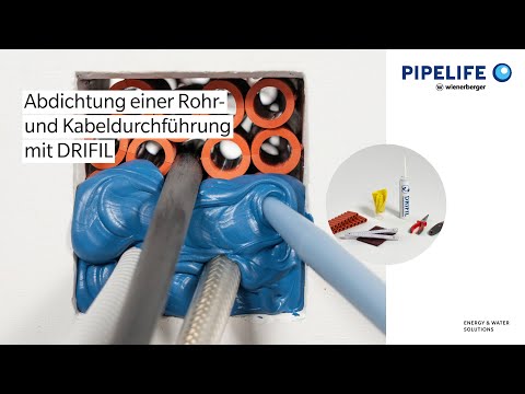 Abdichtung einer Rohr- und Kabeldurchführung mit DRIFIL