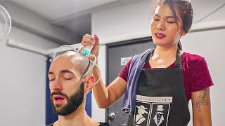 Beyond RELAXATION: SCALP SCRUB/Ear cleaning/Massage/Mani-Pedi/Facial/Shave [ASMR] - Pattaya 🇹🇭