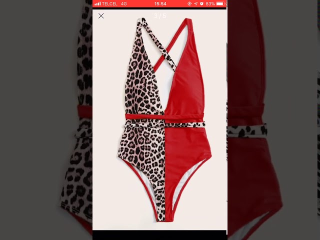 Vídeo relacionado con Adigaber Bañador de una Pieza para Mujer Estampado de Leopardo y Flores Escote en V Profundo con Cinturón Control de Abdomen Traje de Baño