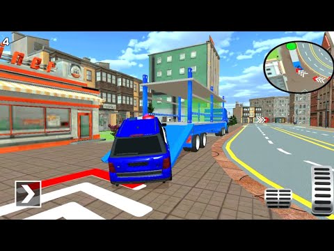 Grand Police Transporter Truck 2021-Transporting Police Car In Cruise Ship Android Gameplay