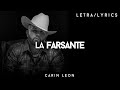 Carin Leon La Farsante Letra Lyrics