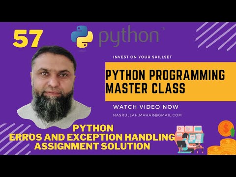 Error Exception Handling Assignments Solution Pythonpython Programming Master Classnasrullah Mahar