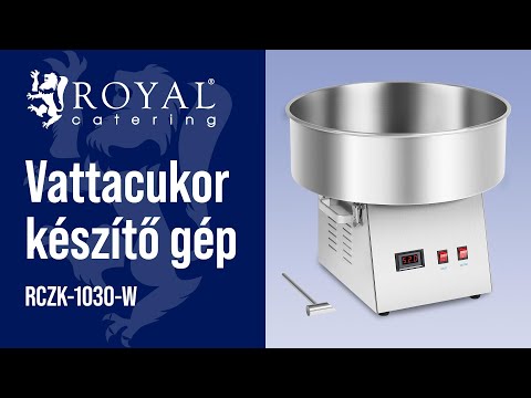 Videó - Vattacukor gép - 52 cm - rozsdamentes acél - rezgéscsillapító