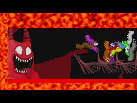 Hijacked Banban | Shutter Crush Survival Worm Race | Algodoo