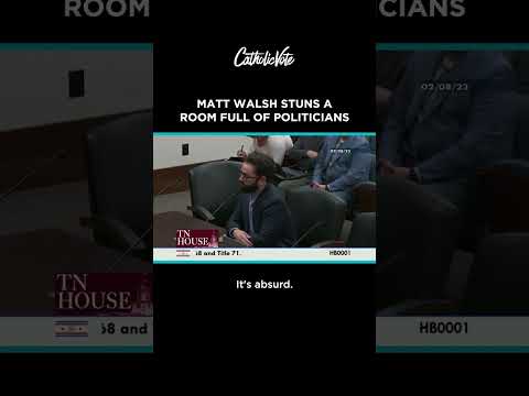 Matt Walsh Stuns a Room Full of Politicians