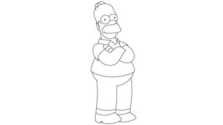 How to draw Homer Simpson - Easy step-by-step drawing lessons for kids