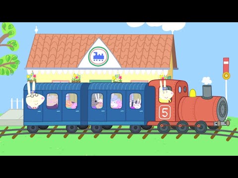 Capa de Peppa viaja de trem 🚂 Peppa Pig Português Brasil | Desenhos Animados