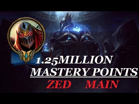 S7 Zed Main 1.25 MILLION MASTERY POINTS - Zed Montage - League Of Legends