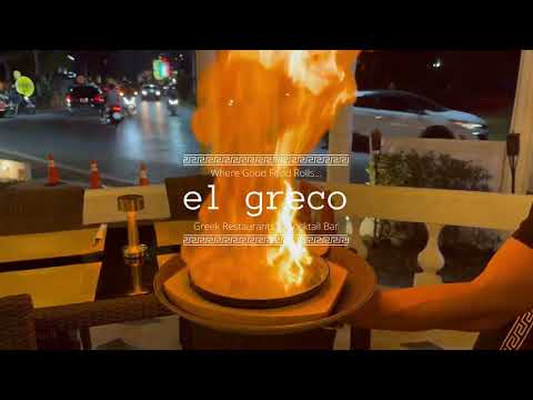 El Greco Restaurant Is On Fire! 🔥 (Saganaki Cheese)
