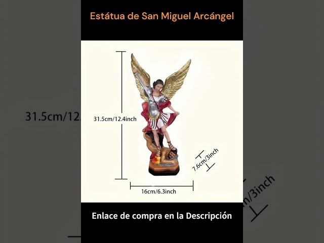 Vídeo relacionado con Arcángel Miguel Estatua El Gran Protector Battle Angel Figura, Figura de Resina Batalla Ángel Decoración de Pared para Cocinas Salón Exquisita Decoración de Esculturas para Colección