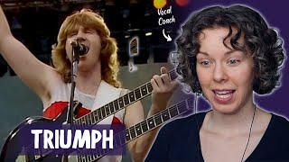 How is he doing this?! First-time reaction to the band Triumph performing Fight the Good Fight LIVE