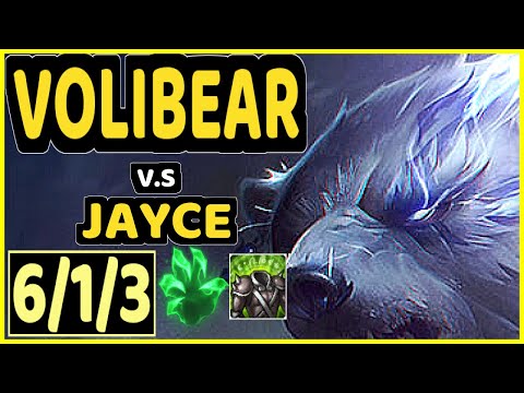 RASCAL (VOLIBEAR) vs JAYCE - 6/1/3 KDA TOP GAMEPLAY - KR Ranked GRANDMASTER