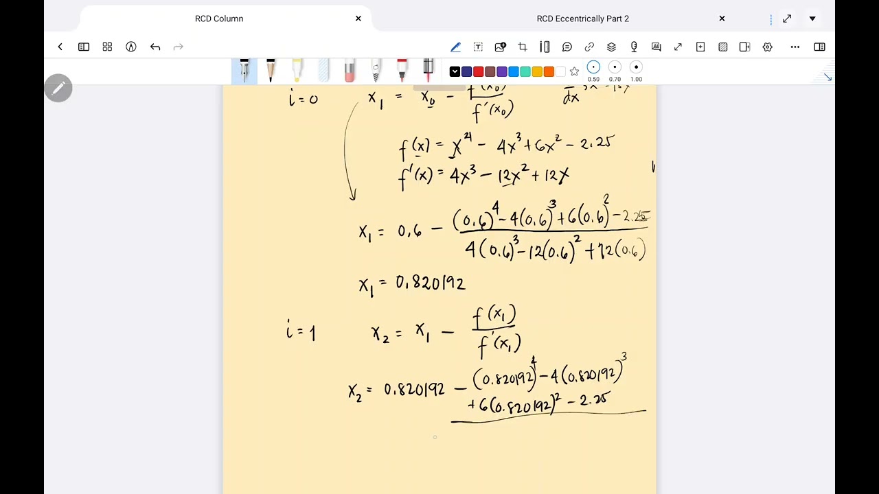 NUMERICAL SOLUTION: Newton - Raphson Method for Non Linear Solution