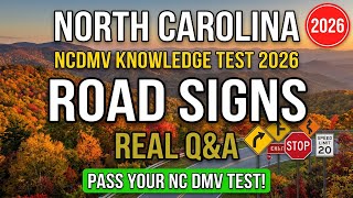 North Carolina DMV Road Signs Practice Test 2026 — 50 Must-Know Permit Test Questions