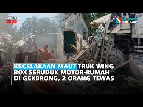Kecelakaan Maut Truk Wing Box Seruduk Motor-Rumah di Gekbrong, 2 Orang Tewas