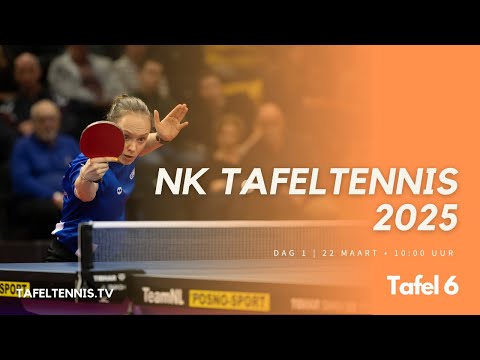 NK Tafeltennis 2025: Dag 1 - Tafel 6