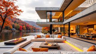 Soft Jazz In A Peaceful Lakeside Living Room - Smooth Jazz For Focus, Study And Relaxation