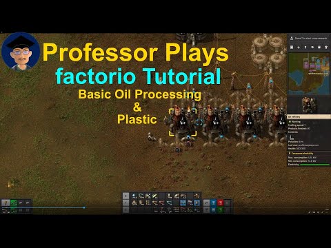 factorio Tutorial ep6 Basic Oil Processing & Plastic