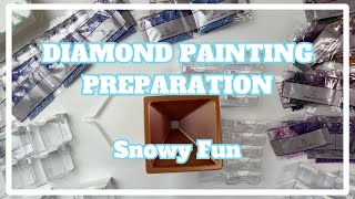 Prepping These Adorable Snowmen!! | Diamond Painting Preparation
