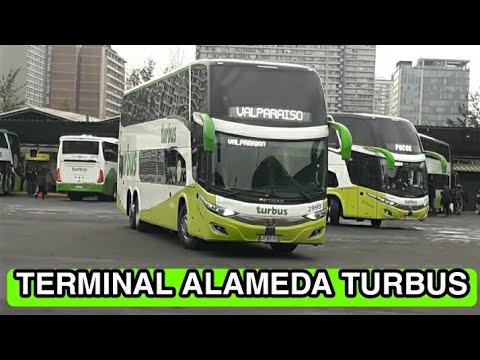 Compilado de Buses Interurbanos: Terminal Alameda Turbus.