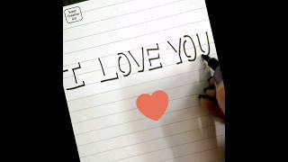 Download lagu 3D I Love You Handwriting #drawing #shorts mp3