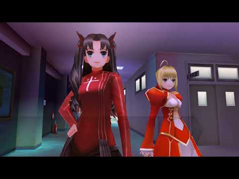 FATE/EXTRA Walkthrough Part 16 Route: Saber (Sub Route: Rin) (No Commentary)