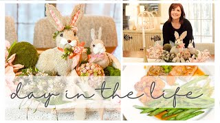 DAY IN THE LIFE | 🌸🪴Spring/Easter 🐇Home Decor, my fruit smoothie, 🍽️ fresh meals & NEW books