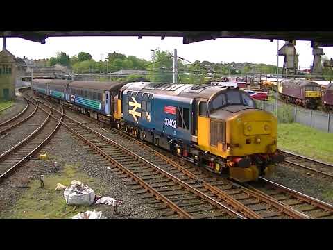 Northern Rail Cumbrian Coast Loco Haulage DRS 37402 tnt DBSO 9709 2C47 Carnforth 170518