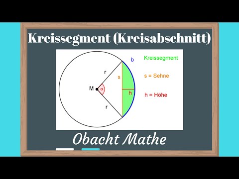Kreissegment bzw. Kreisabschnitt ganz einfach erklärt | Kreis | ObachtMathe