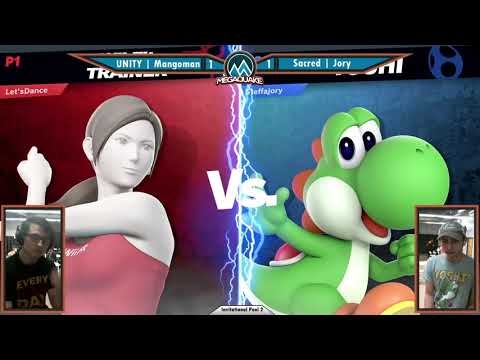 Megaquake Invitational- Round Robin Pools- UNITY | Mangoman(Wii Fit Trainer) vs Sacred | Jory(Yoshi)