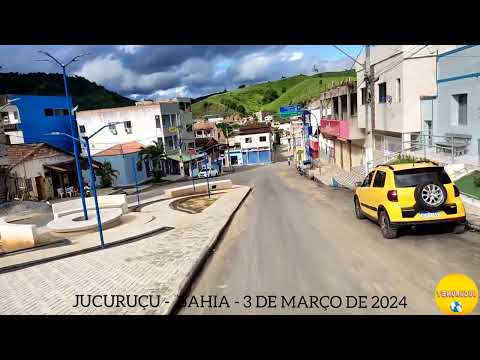 Rua principal de Jucuruçu - Bahia, 3 de março de 2024.