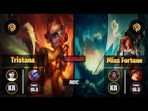 Nuclear TRISTANA (ADC) [Press the Attack] VS MISS FORTUNE - Grandmaster KR Patch 10.3