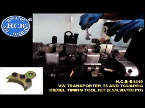 H.C.B-B1419 VW TRANSPORTER T5 AND TOUAREG DIESEL TIMING TOOL KIT (2.5/4.9D/TDI PD)