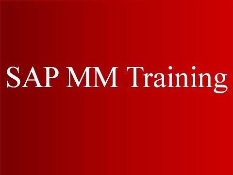 SAP MM Training - MRP1 (Video 9) | SAP MM Material Management ...