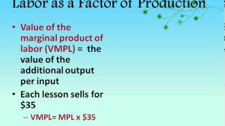 Unit 6 Topic 2: Value of the Marginal Product